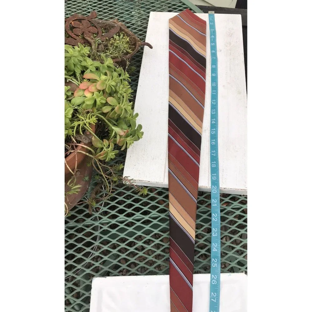 VTG TOWNCRAFT PAR EXCELLENCE Neck Tie Italy SIlk Groovy Disco MCM Browns Mod 70s